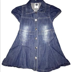 Gap Girls Short Sleeve Denim Dress Size 7T